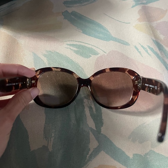 Coach Pink Tortoise Oversized Metal Soft Square Sunglasses - Picture 6 of 8